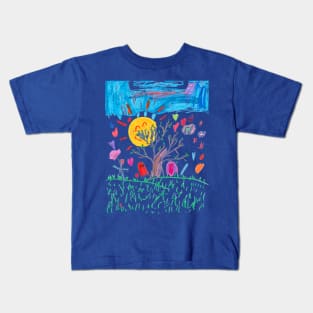 Sunny Day for Optimistic Ghosts - Homeschool Art Class 2021/22 Artist Collab T-Shirt Kids T-Shirt